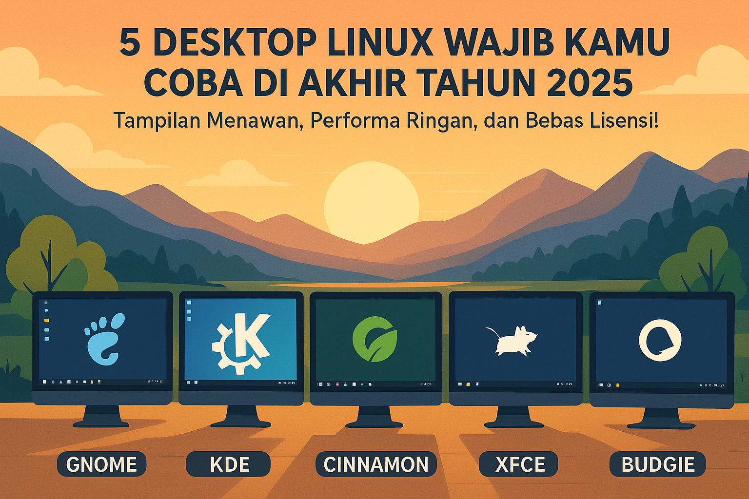 5 Desktop Linux wajib kamu coba di akhir tahun 2025 : Tampilan Menawan, Performa Ringan, dan Bebas Lisensi!