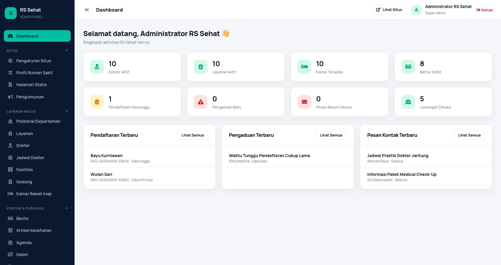 Website Rumah Sakit — Hospital Information & Public Service Website 2