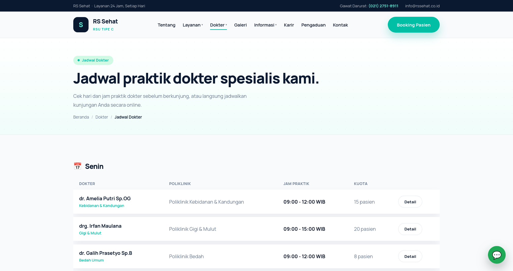 Website Rumah Sakit — Hospital Information & Public Service Website 3